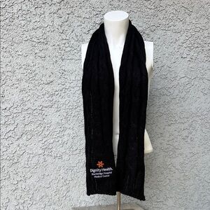 Dignity Health Northridge Hospital Medical Center Black Cable Knit Scarf Classic